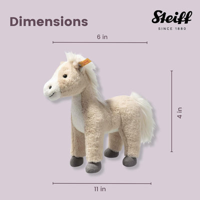 Steiff 074318 Soft Cuddly Friends Gola Pferd 27cm, blond stehend