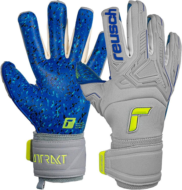 Reusch Attrakt Freegel Fusion Goaliator Torwarthandschuhe Herren 8.5 grau / gelb, 8.5 grau / gelb
