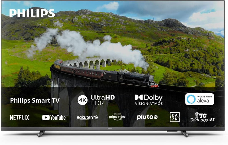 Philips Smart TV | 55PUS7608/12 | 139 cm (55 Zoll) 4K UHD LED Fernseher | 60 Hz | HDR | Dolby Vision