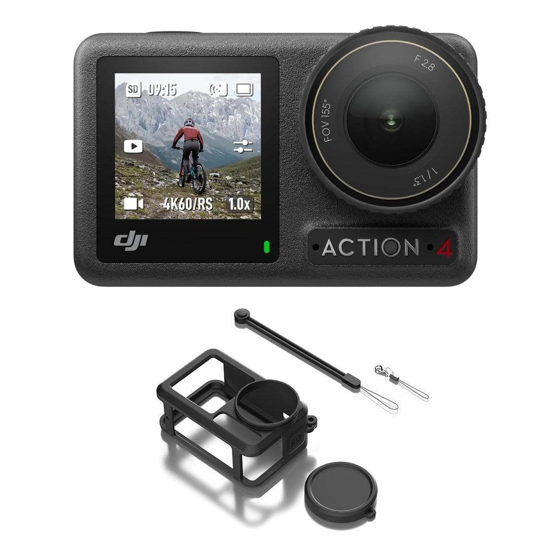 DJI Osmo Action 4 Standard-Combo – 4K/120fps wasserdichte Action-Kamera mit einem 1/1,3-Zoll-Sensor,