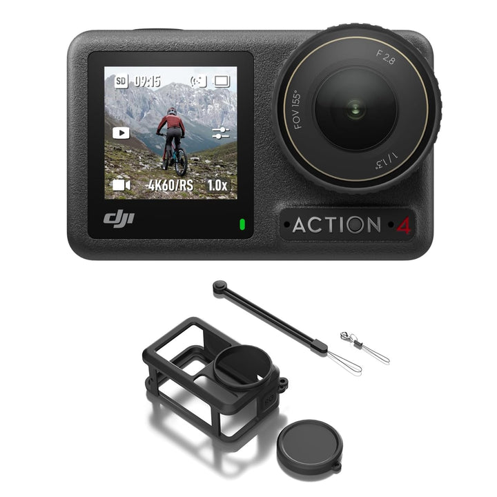 DJI Osmo Action 4 Standard-Combo – 4K/120fps wasserdichte Action-Kamera mit einem 1/1,3-Zoll-Sensor,
