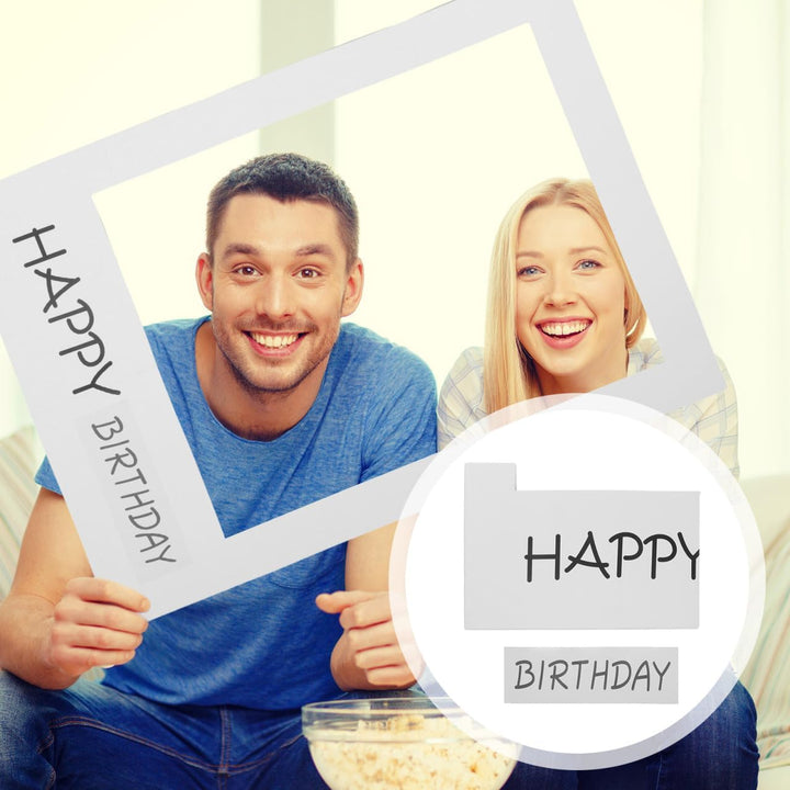 Vaguelly Bilderrahmen für Fotokabinen, Requisiten, Geburtstagsfeiern, Selfie-Rahmen, Happy Birthday,
