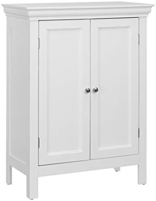 Teamson Home Stratford Badezimmerbodenschrank weisse ELG-676 mit 2 Regalen