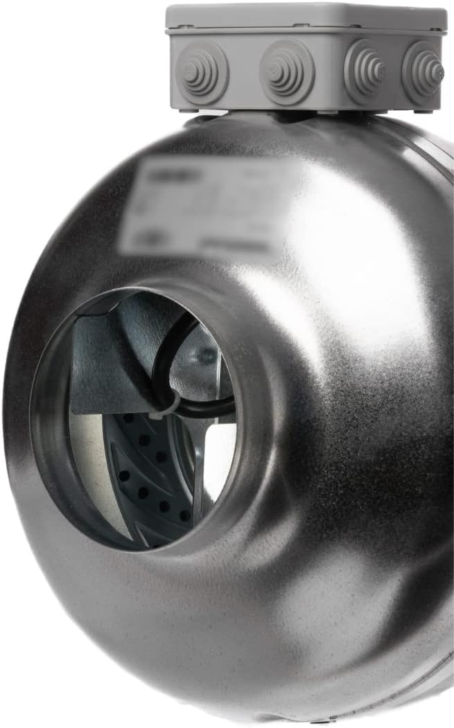 Europlast 100mm Rohrlüfter Rohrventilator Metall radial Abluftrohr Lüfter 379m³ Abluftventilator AKM