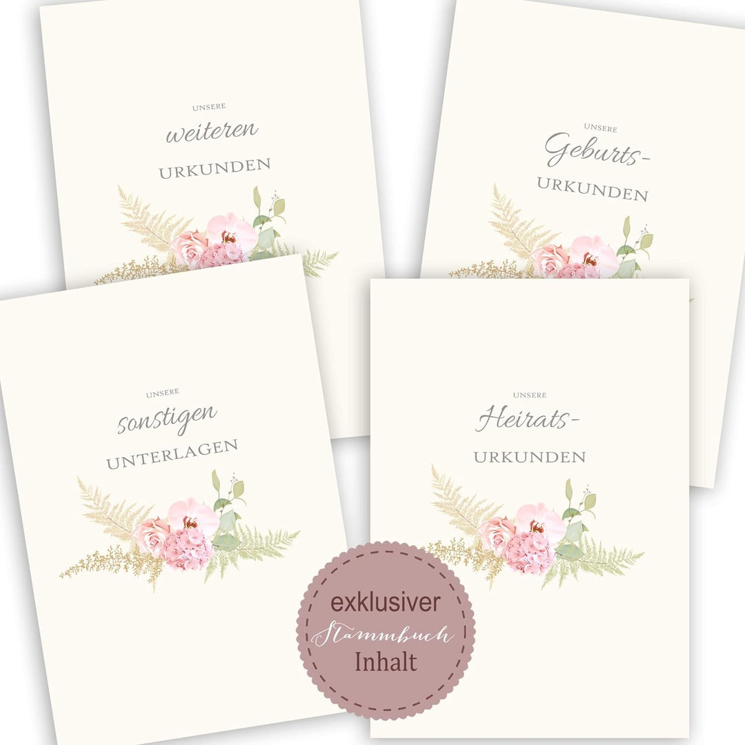 Stammbuch der Familie personalisiert Fanon beige A4 ca. 24 x 31 cm Familienstammbuch Stammbücher Han