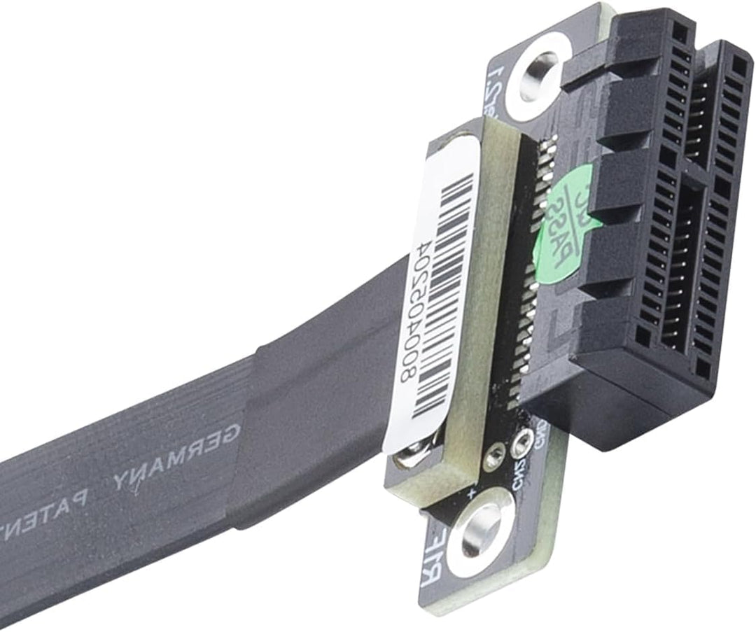 H!Fiber.com PCIe 3.0 X1 Extender Kabel, gerade nach gerade, Kabellänge 20-cm, 85 Ohm 20cm 20cm, 20cm