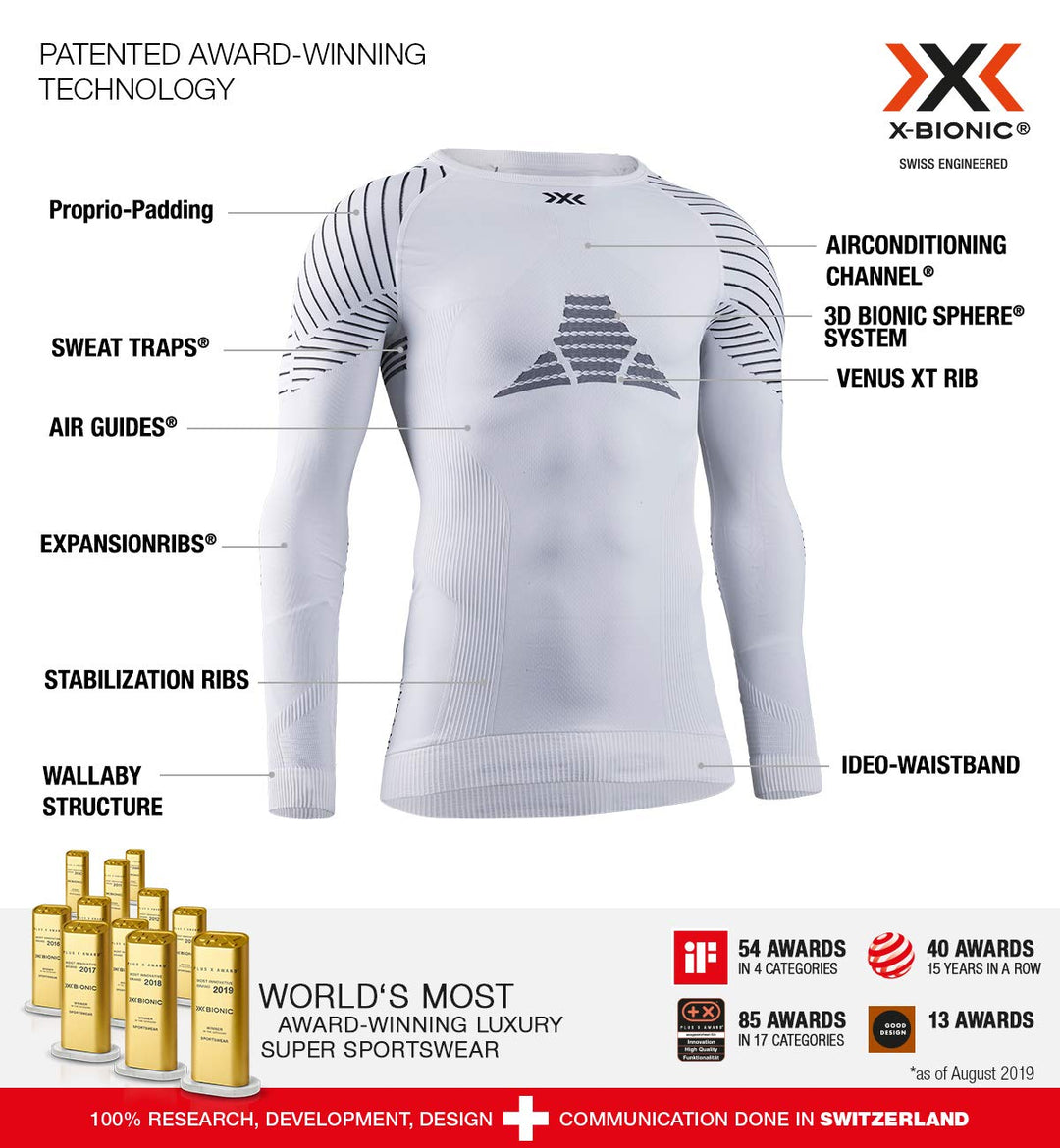 X-Bionic Damen Invent 4.0 T-Shirt XS Weiss / Schwarz, XS Weiss / Schwarz