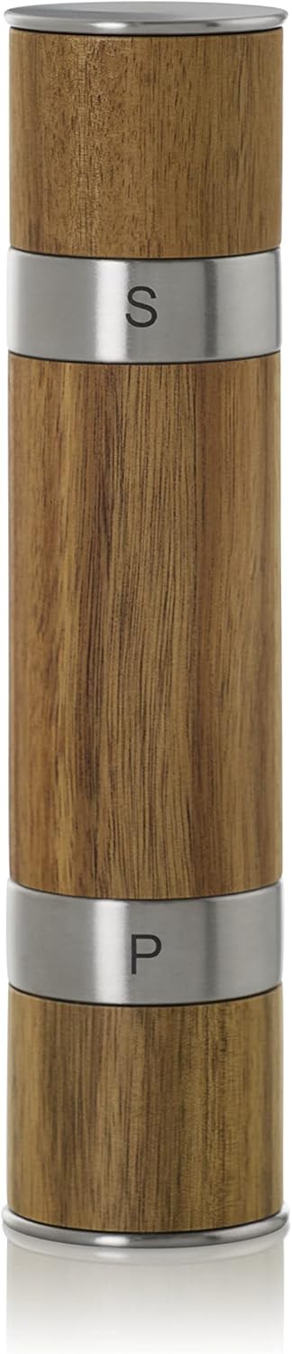 AdHoc MP90 manuelle Doppelmühle aus Holz DUOMILL | Premium Salzmühle und Pfeffermühle | langlebiges