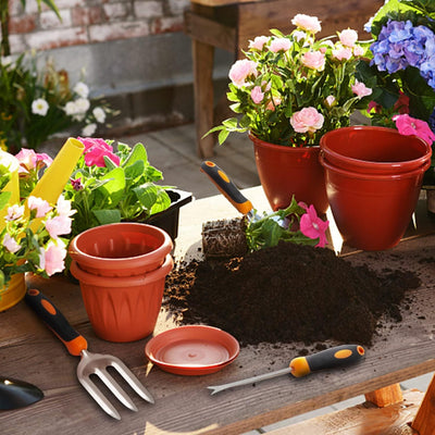 Stanew Gartenwerkzeughalter, Gartenwerkzeug-Set, Edelstahl,Gartenset Handwerkzeug für den Aussenbere