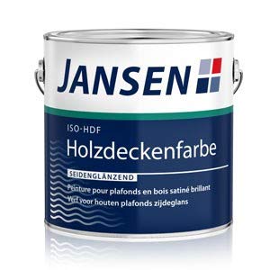 Jansen ISO-HDF Holzdeckenfarbe weiss 2,5l seidenglänzend Grund und Deckanstrich