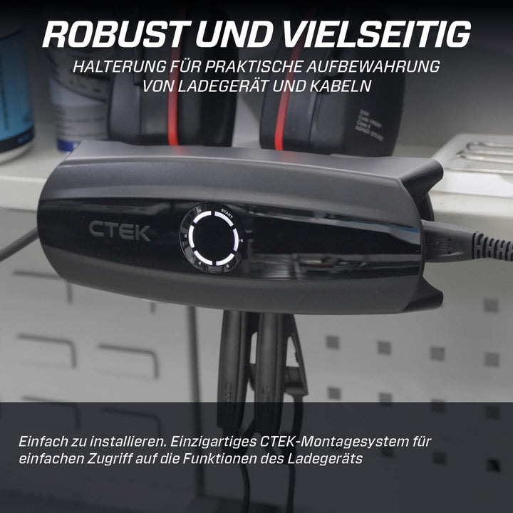 CTEK CS Wall Mount, praktische &amp; sichere Aufbewahrung für CS Batterieladegeräte, Klemmhalterung für