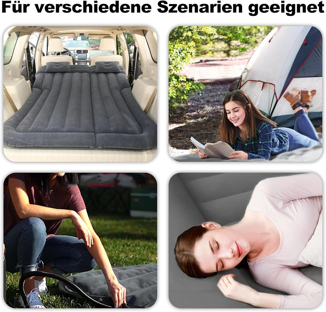 Ergocar Auto Luftmatratze Camping SUV & MPV Matratze Aufblasbar mit Kissen Luftmatratze 2 Person Sch