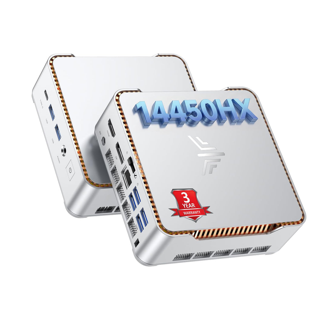 NiPoGi Hyper H2 Mini PC, 14th Gen I ntel Core i5-14450HX (10C/16T, bis zu 4.80GHz), 32GB DDR4 1024GB