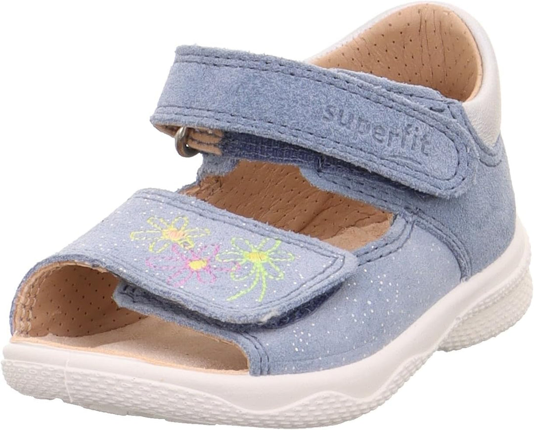 Superfit Mädchen Polly Sandale, Blau Silber 8000