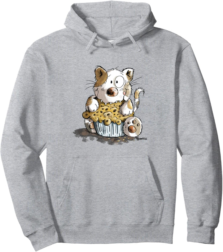 Süsse Katze Geniesst Leckeren Muffin Für Backfans Katzenfreund Pullover Hoodie