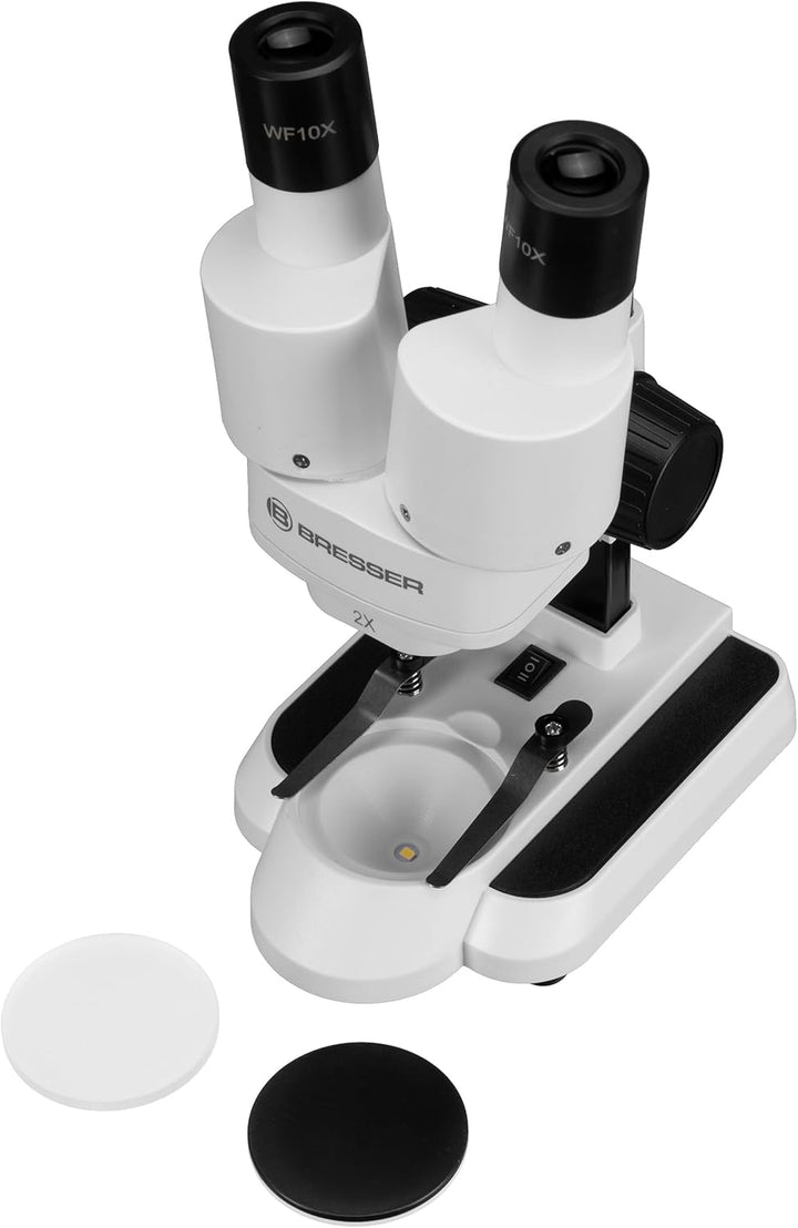 Bresser Junior Stereo 3D Mikroskop ICD-Pro mit 20x und 50x Vergrösserung für Kinder und Erwachsene f