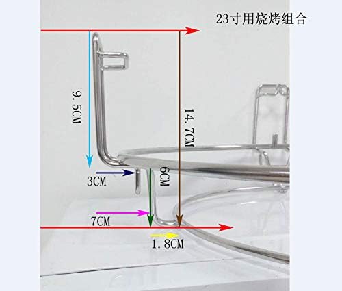 YNNI KAMADO TQDC23 58,4 cm Teilung und Conquer komplett 6-teilig mit Topflappen Kamado Grill Univers