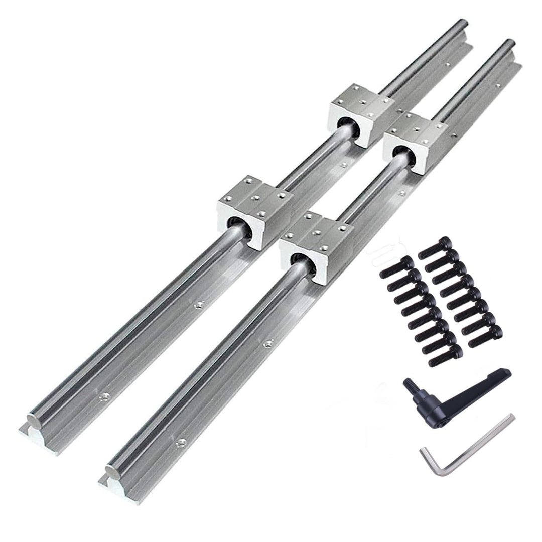 2 Stück Linearschiene SBR12 500/1200 mm Linearlager-Gleitset mit 2 Linearführungswellen und 4 SBR12U