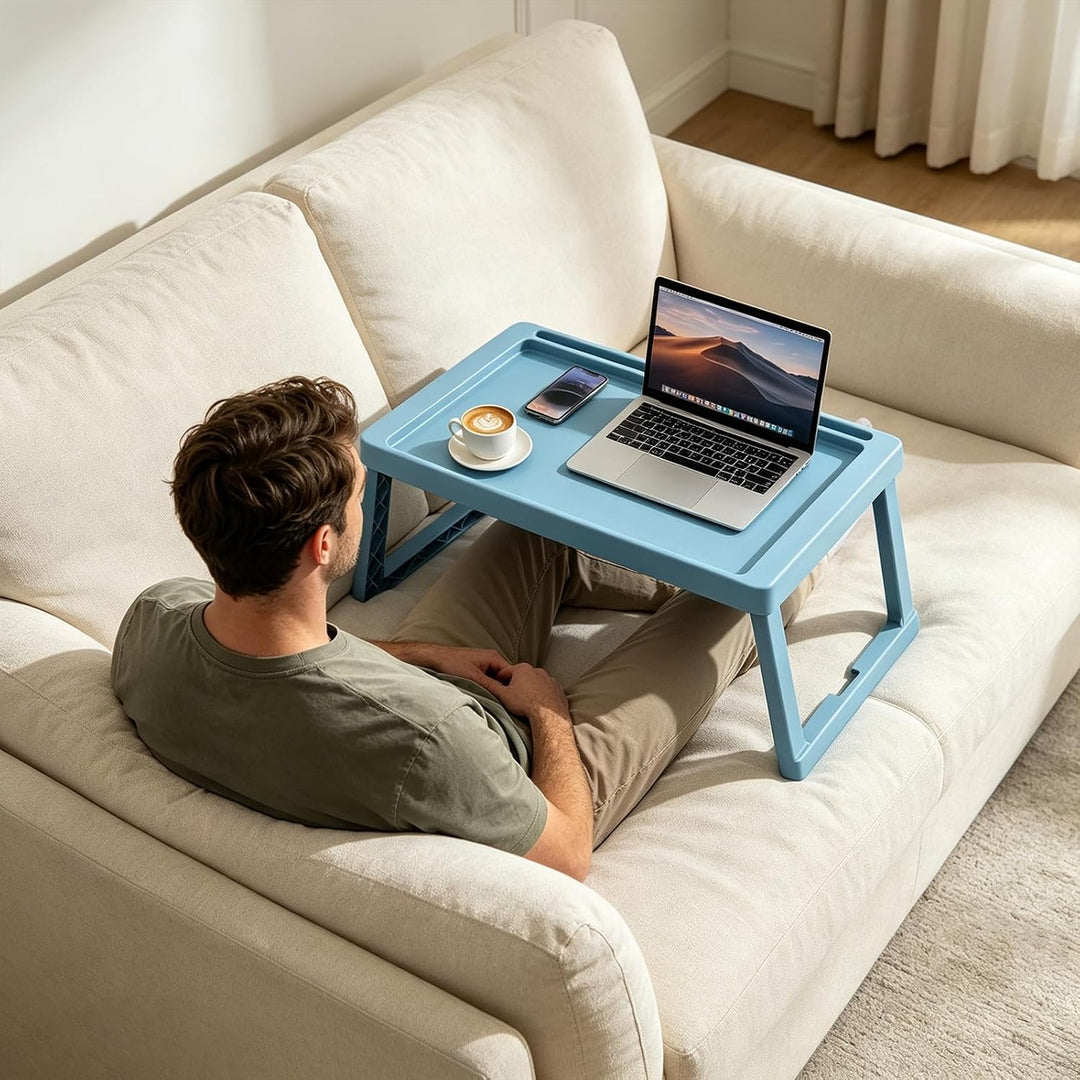 Betttablett klappbar – Frühstück im Bett &amp; Laptop-Arbeit | Serviertablett aus robustem Kunststoff, 5
