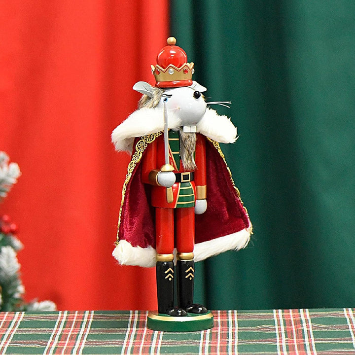 Generisch Maus König Nussknacker 30cm Ratte Nussknacker Figur Weihnachtsdeko Lustig Nussknacker Weih
