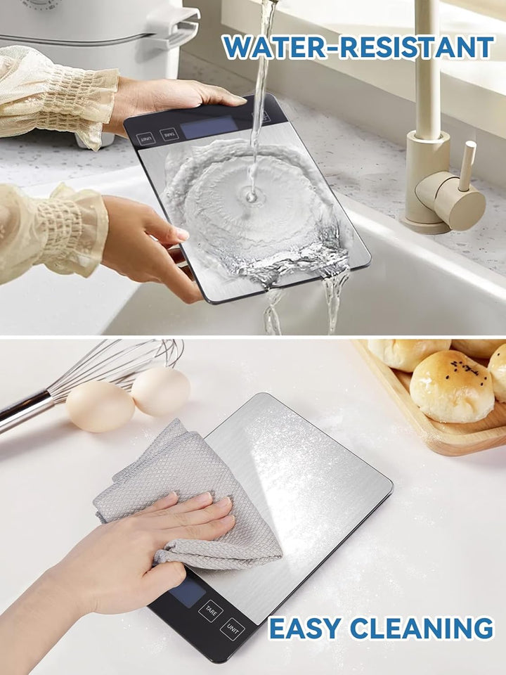 Lebensmittelwaage, 10kg/1g Digitale Küchenwaage, Lebensmittelwaage in Gramm und Unzen zum Backen und
