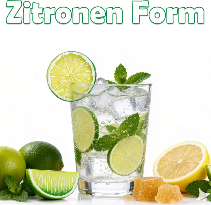 30 Stück Zitronen Deko Set, Deko Zitrone mit Gelben und Grünen Scheiben und Würfeln, Zitronedeko für