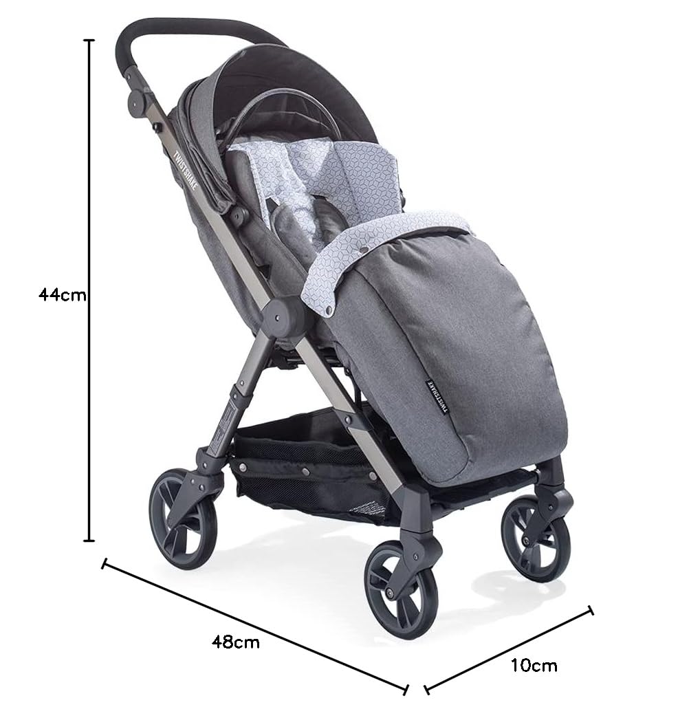 TWISTSHAKE Sitzauflage und Fusssack Set für Tour Kinderwagen, Grau Sitzauflage und Fusssack Grau, Si