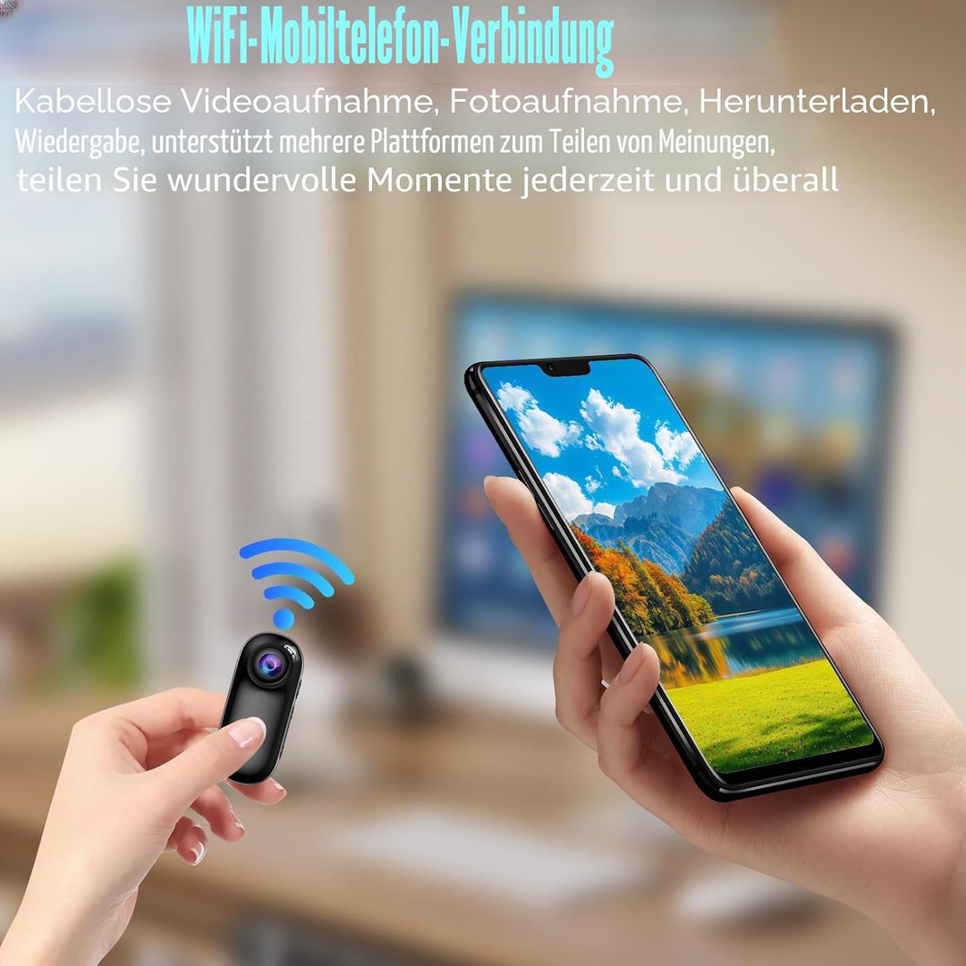 OBEST Mini Action 4K Unterwasserkamera, Mini wasserdichte WiFi Cam, Helmkamera für Fahrrad und Motor