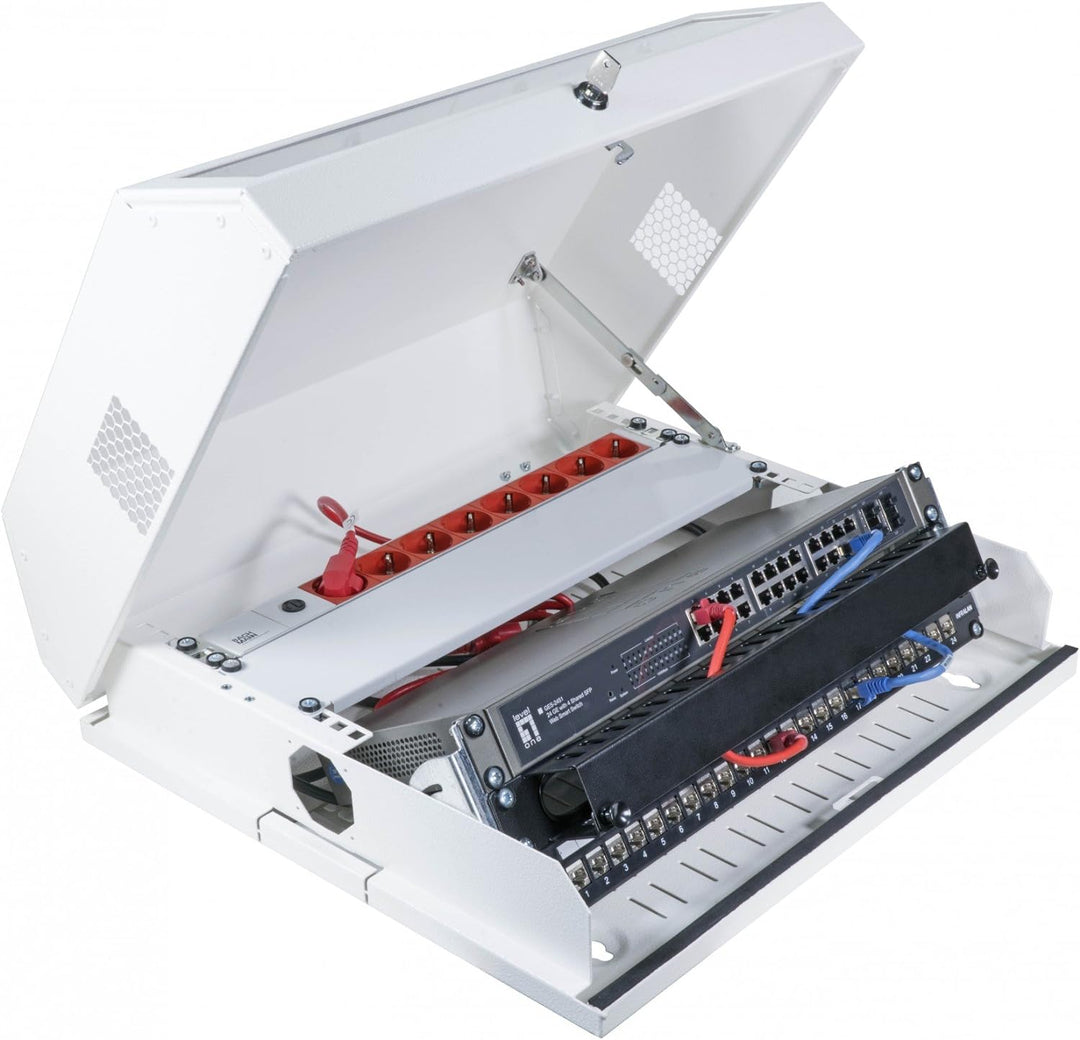 EFB-Elektronik 19" Wandgehäuse 3HE vertikal +5HE horizontal, RAL9010