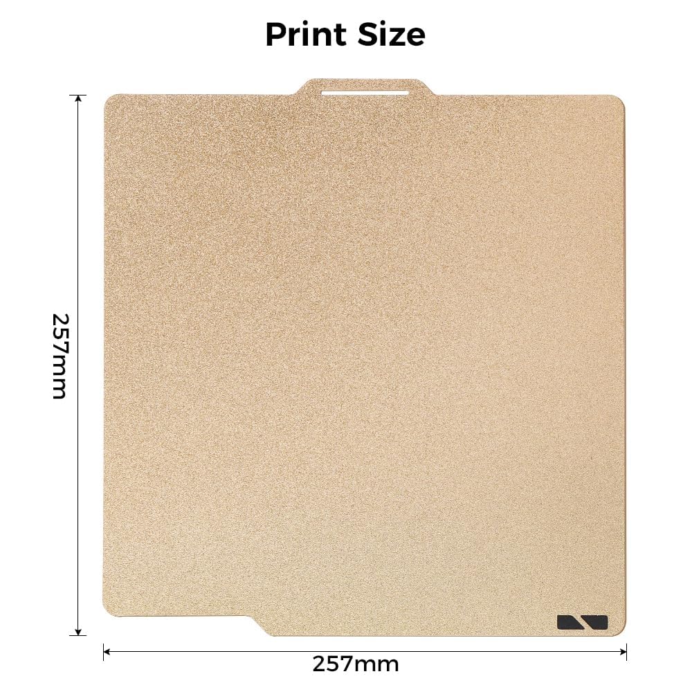 Comgrow PEI-Folie 257x257x2 mm für Bambu Lab 3D-Drucker, doppelseitige Bauplatte mit strukturiertem/