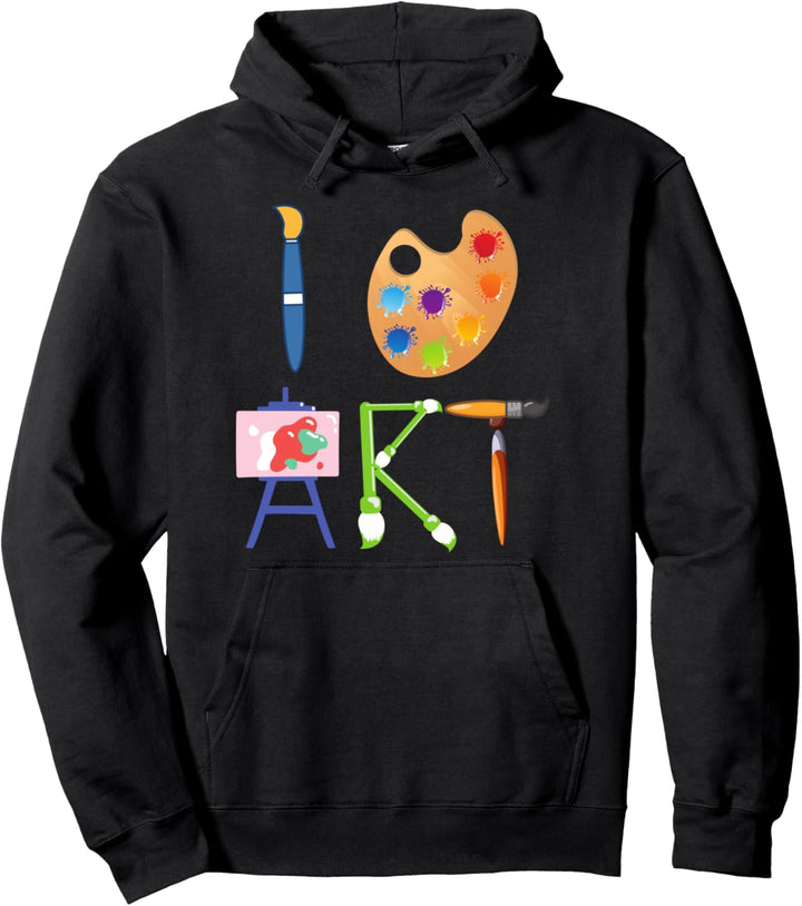 Malpinsel-Künstler I Love Art Make Pullover Hoodie