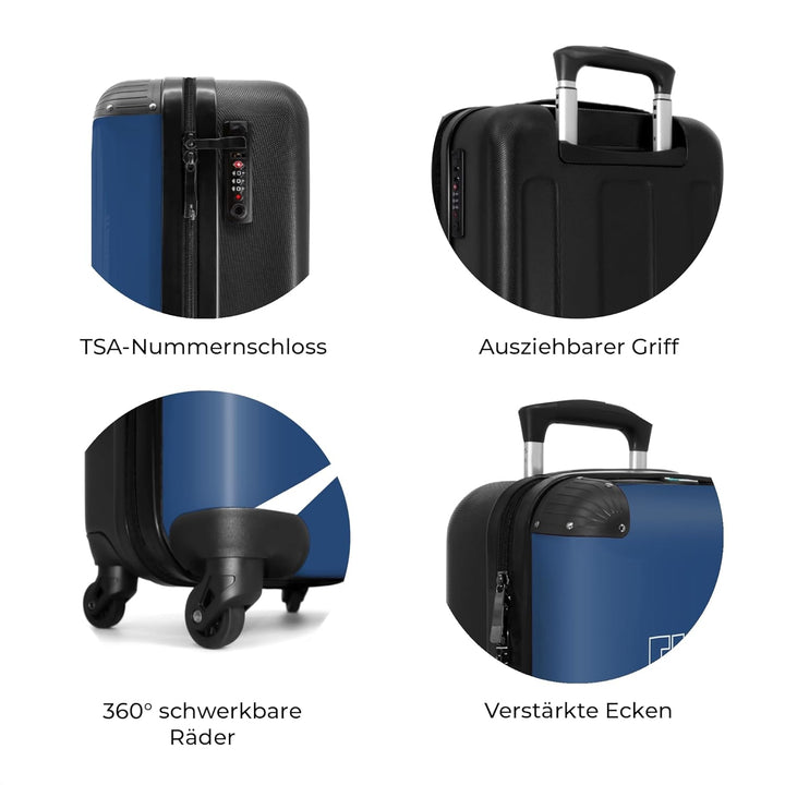 Handgepäck Koffer 55x35x20 cm Trolley Reisekoffer Handgepäck-Koffer 4 Rollen Leicht Cabin Trolley Ha