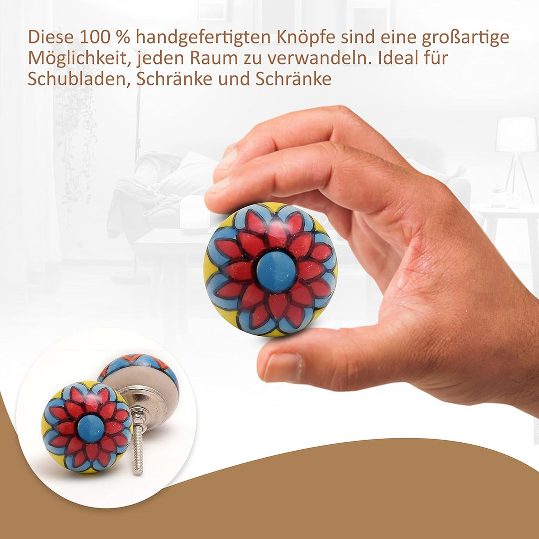 Handgefertigte Keramik-Mehrzweckknöpfe Keramik-Türgriffe im Set-Sortiment (Ceramic Knobs Pack of 12,