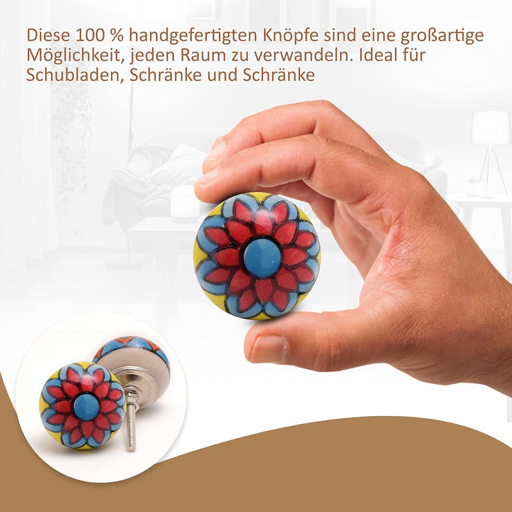 Handgefertigte Keramik-Mehrzweckknöpfe Keramik-Türgriffe im Set-Sortiment (Ceramic Knobs Pack of 12,