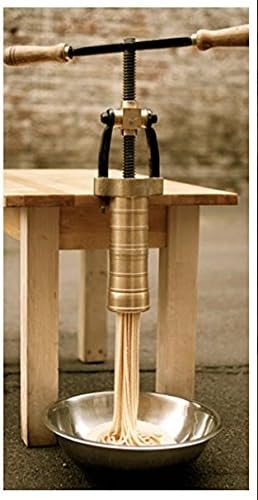 Bottene - Il Bigolaro B - Manuelle Nudelpresse aus Messing - 2 Matrizen für Spaghetti und Rigatoni -