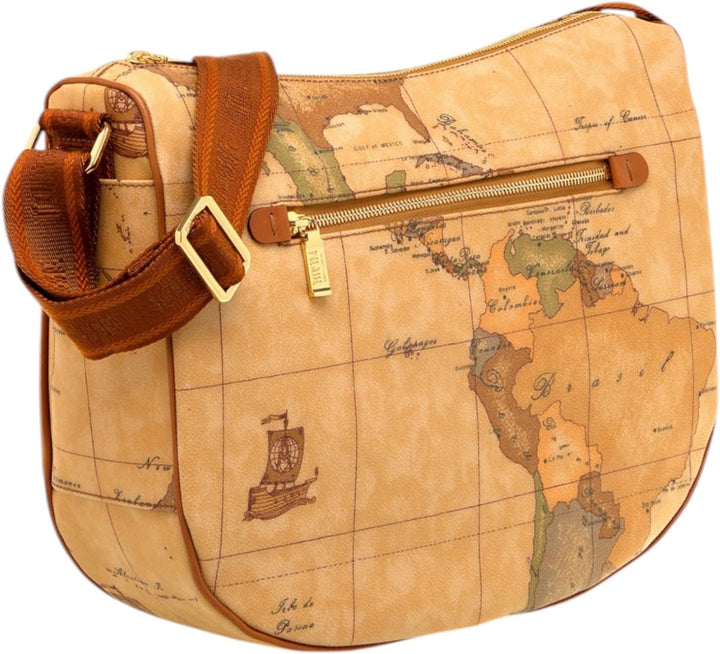 Alviero Martini 1A Classe D0646000, Damen Umhängetasche, Mehrfarbig (Naturale), 10.5x28x36 cm (W x H