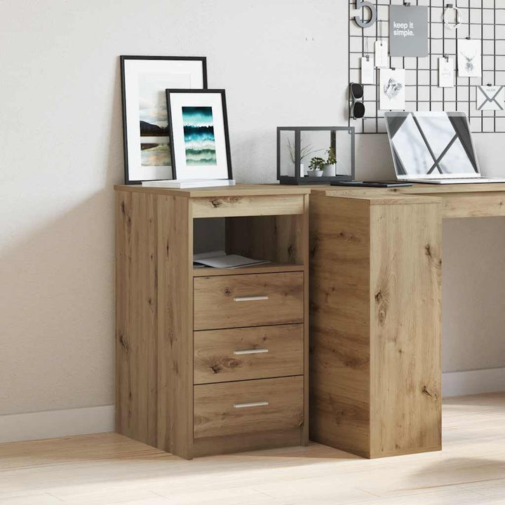 vidaXL Schubladenschrank Artisan-Eiche 40x50x76 cm Holzwerkstoff, Schrank, Kommode mit Schublade, Sc