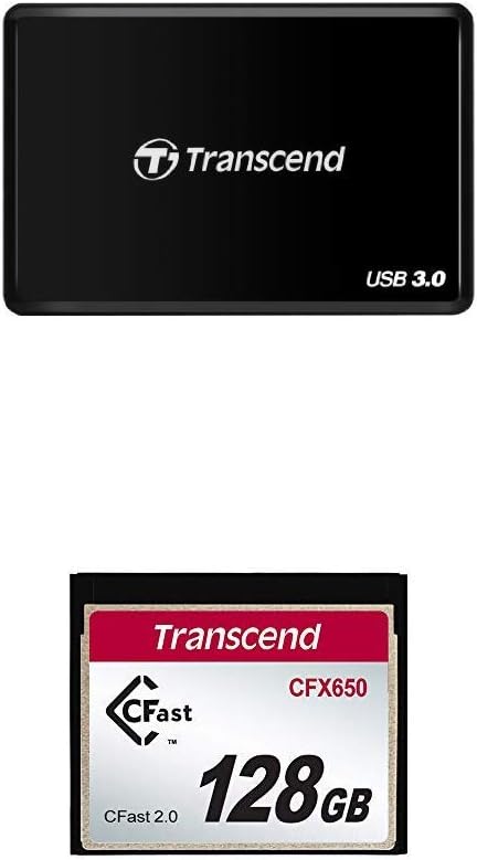Transcend USB 3.1 Gen 1 CFast 2.0 Kartenleser TS-RDF2 + 128 GB CFast 2.0 CFX650 Speicherkarte TS128G