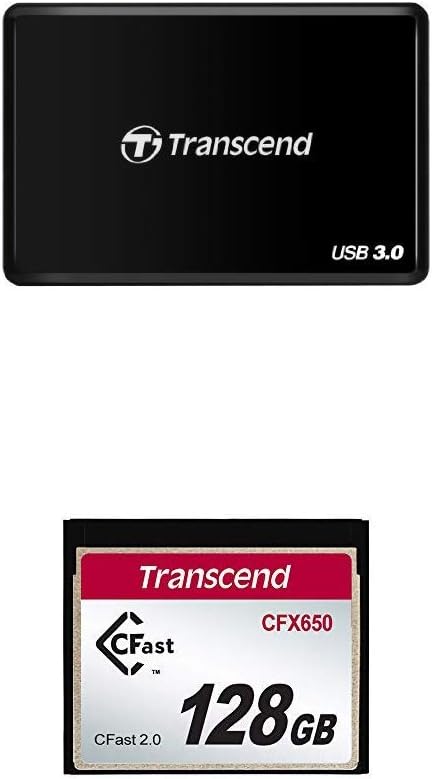 Transcend USB 3.1 Gen 1 CFast 2.0 Kartenleser TS-RDF2 + 128 GB CFast 2.0 CFX650 Speicherkarte TS128G