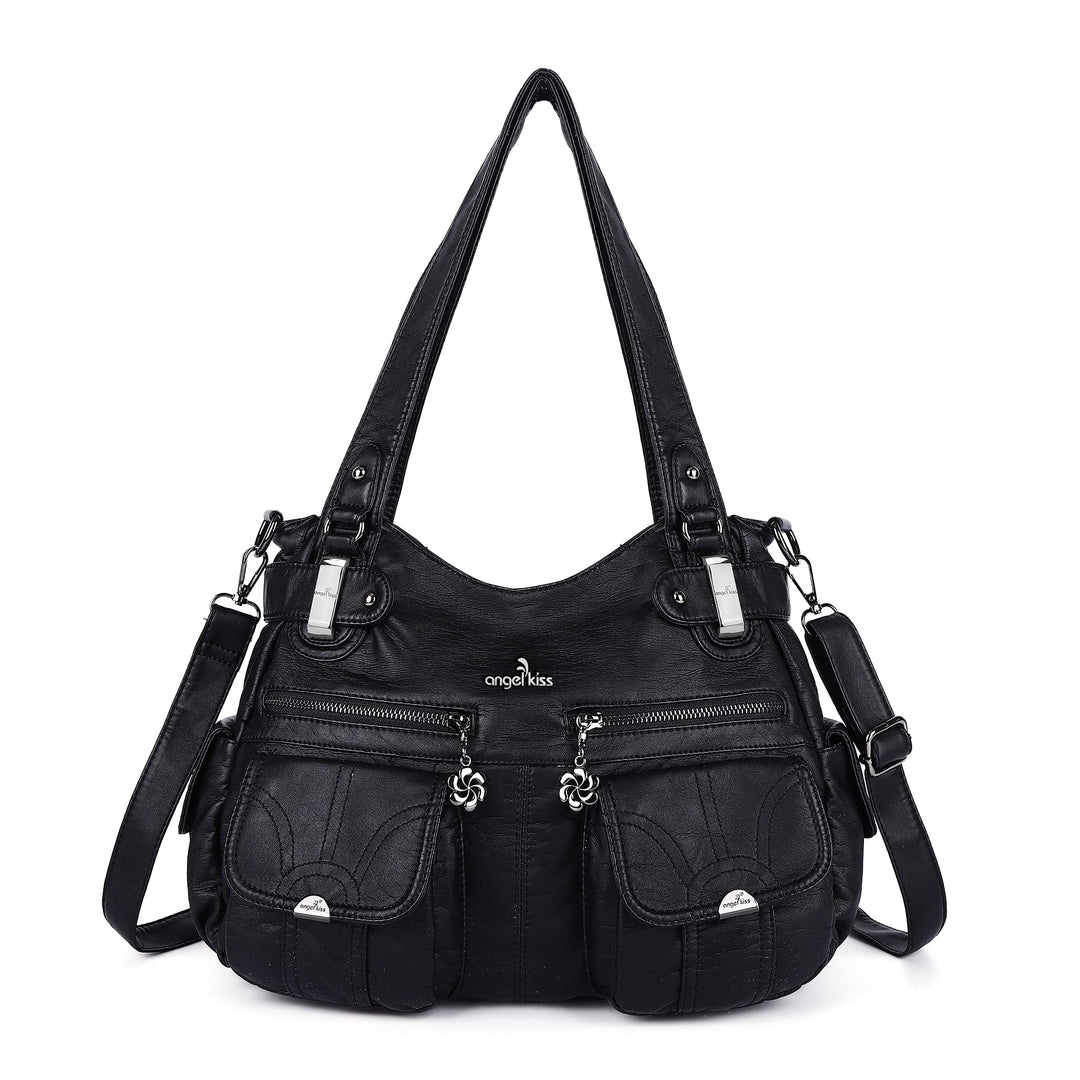 Angel Kiss Damen Handtasche Gurt Tote-Hobo-Crossbody 1-1#schwarz, 1-1#schwarz