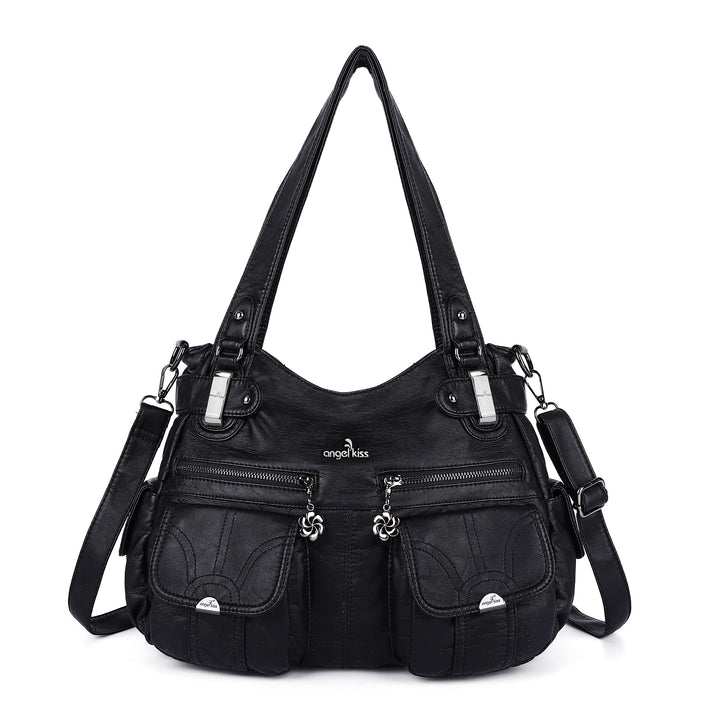 Angel Kiss Damen Handtasche Gurt Tote-Hobo-Crossbody 1-1#schwarz, 1-1#schwarz