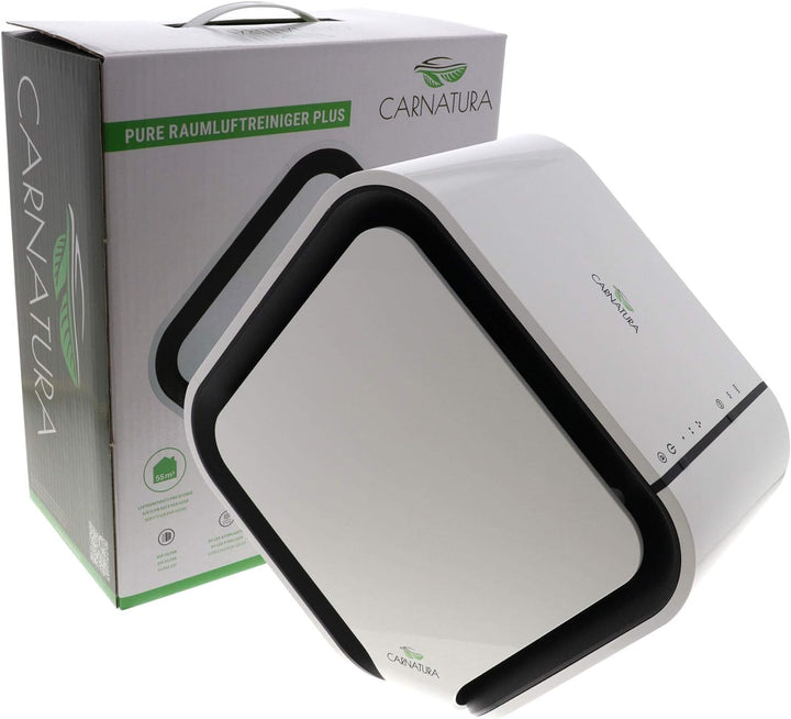 CARNATURA PURE Raumluftreiniger Plus – energieeffizienter 4-in-1 Luftreiniger mit Ionisierung, e2f-F