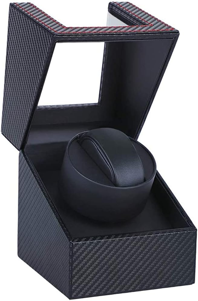 LINGFANSTORE Automatische Uhrenbeweger Box,luxuriöser Single Uhrenbeweger,Uhrengehäuse mit leisem Ma