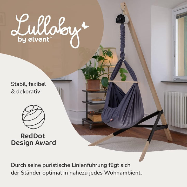 LULLABY Federwiege Set mit Matratze, 100% Baumwolle, Made in Germany (Baby Hängewiege mit Motor & St