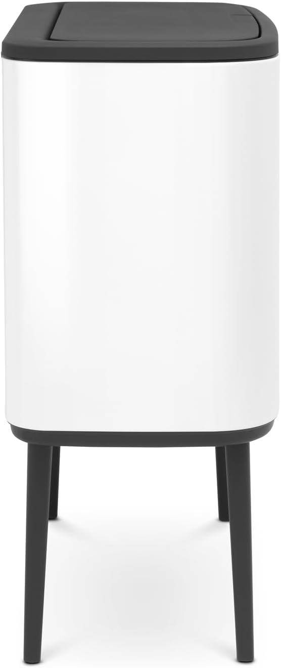 Brabantia Bo Touch Bin 36 L Abfalleimer, Metall, Weiss, 54 x 32 x 68 cm, 1 Einheiten 36 litres (9.5