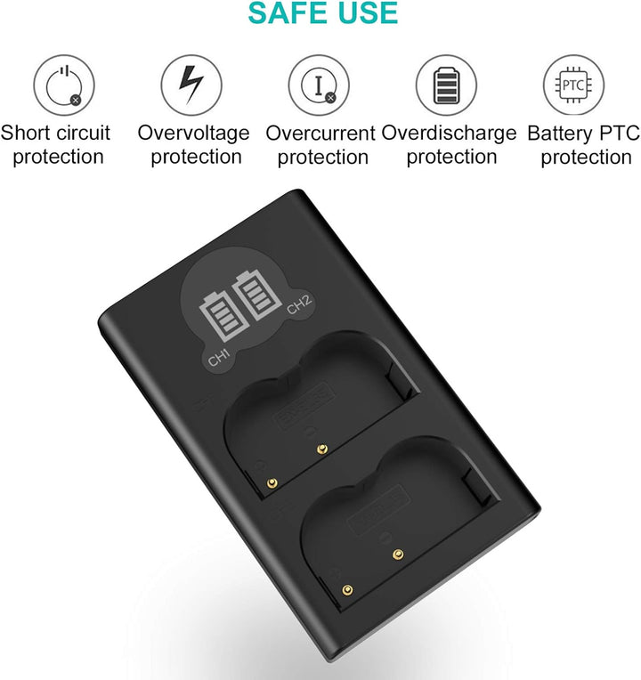 HOSAN en-EL3 EN-EL3E Ersatz-Akku, 1650 mAh, kompatibel mit Nikon EN-EL3E Nikon D50 D70 D70s D80 D90