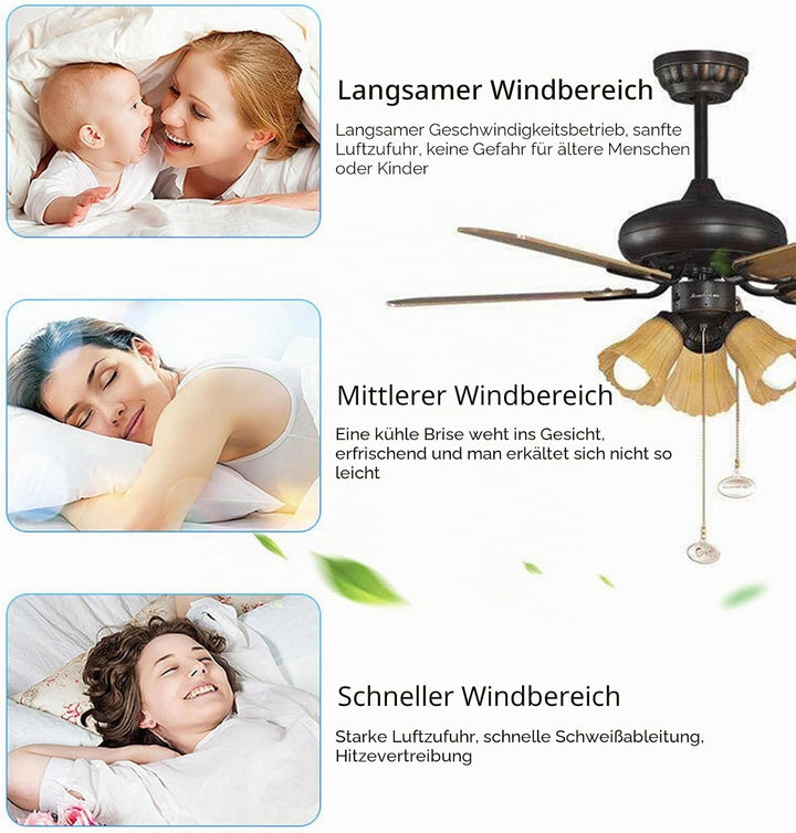 HEEPDD Universal Deckenlüfter Fernbedienungskit mit Empfänger 6 -Geschwindigkeits -Einstellbarer -Ti
