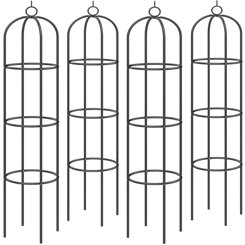 Gardebruk® 4X Rosensäule 200x40cm Metall Stabil Wetterfest Garten Rankgitter Rankhilfe Ranksäule Met
