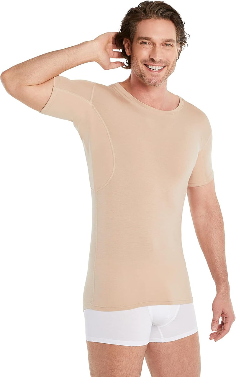 FINN Anti-Schweiss Shirt Herren mit Rundhals und integrierten Achselpads gegen Starkes Schwitzen - A