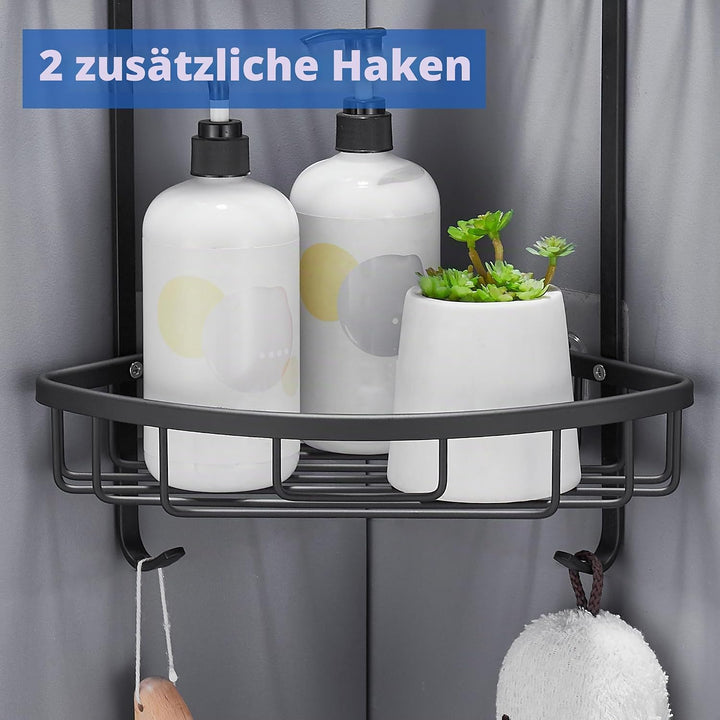 GRICOL Duschablage Ohne Bohren Duschregal Metall Eckablage Duschkorb Rostfrei Dusche Ablage Badezimm